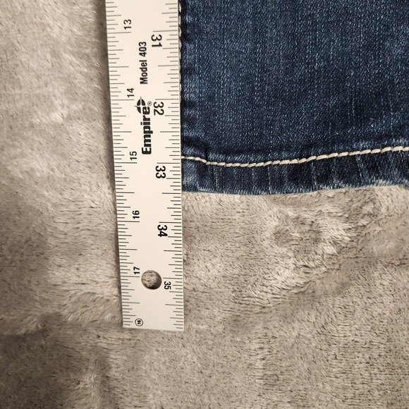 Grace In LA Jeans Women's Size 29 33X33 Blue Bootcut Stretch Dark Wash Pants - Picture 4 of 13